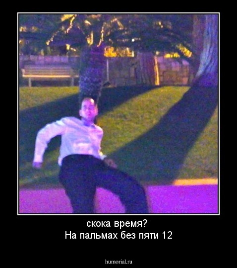 скока время? 
На пальмах без пяти 12