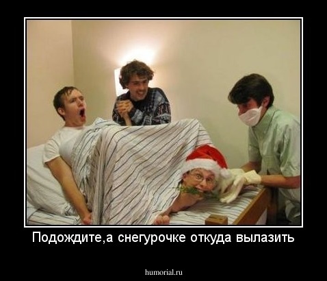 Подождите,а снегурочке откуда вылазить