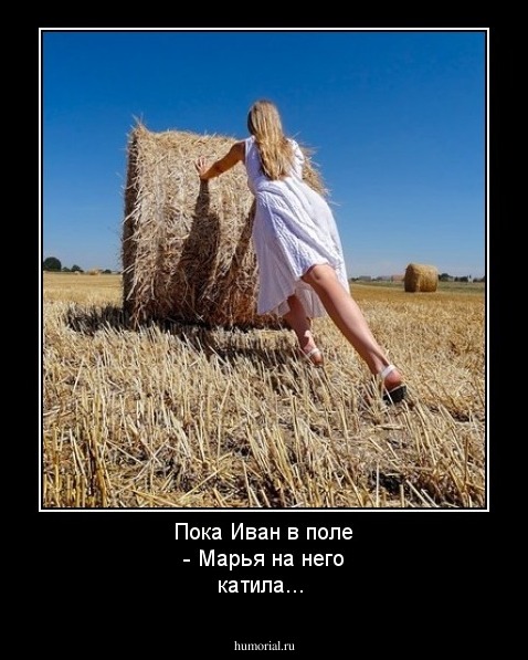 Пока Иван в поле - Марья на него катила...