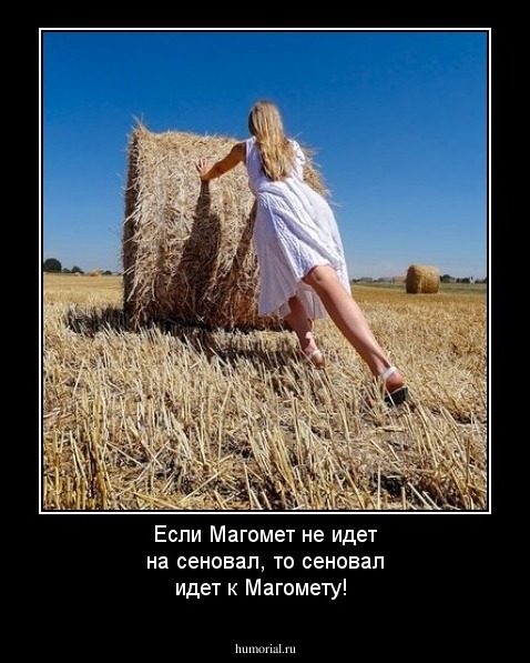 Если Магомет не идет на сеновал, то сеновал идет к Магомету!