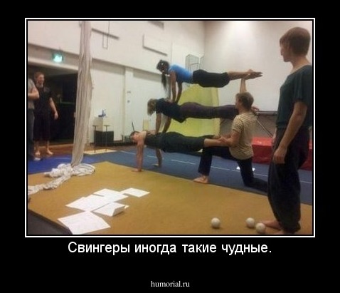 Свингеры иногда такие чудные.