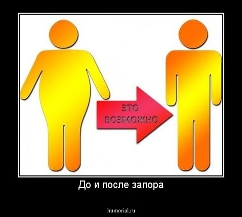 До и после запора