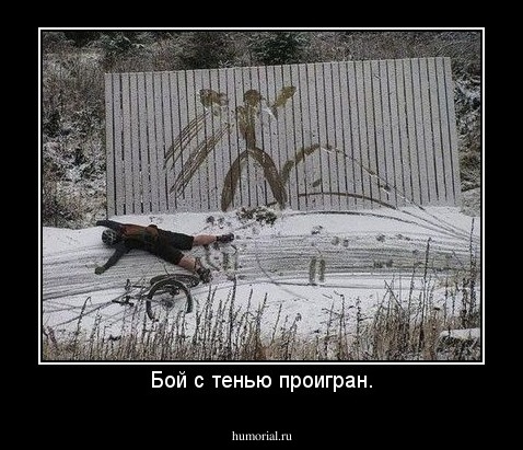 Бой с тенью проигран.