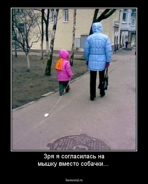 Зря я согласилась на мышку вместо собачки...