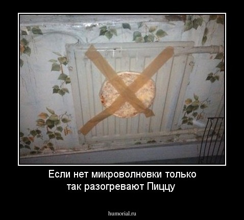 Если нет микроволновки только так разогревают Пиццу