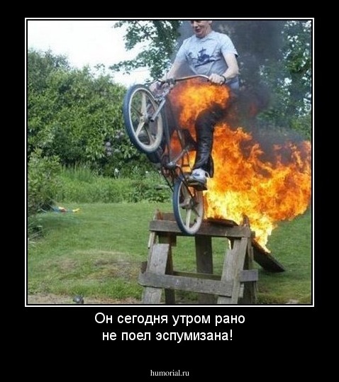 Он сегодня утром рано не поел эспумизана!