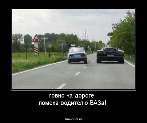 говно на дороге - помеха водителю ВАЗа!