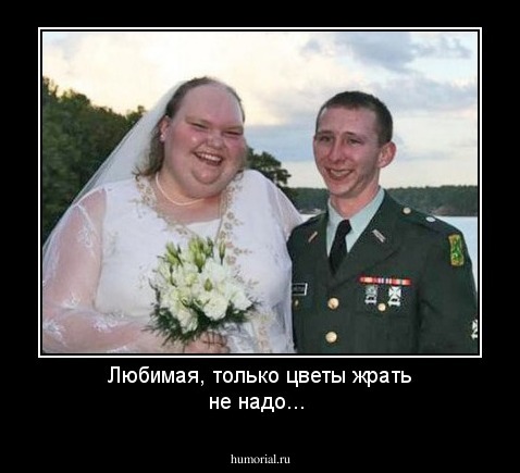 Любимая, только цветы жрать не надо... 