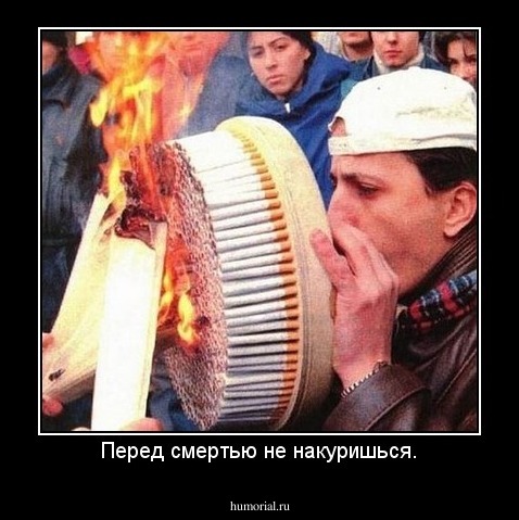 Перед смертью не накуришься.