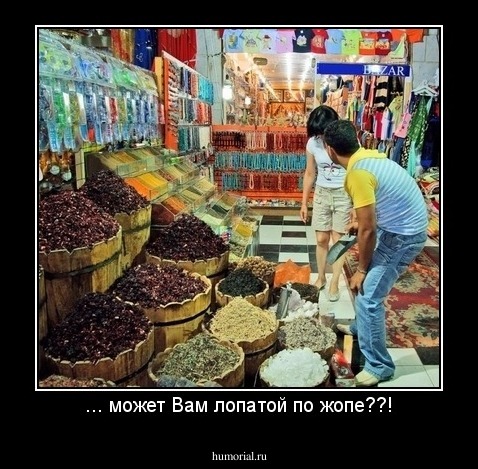 ... может Вам лопатой по жопе??!