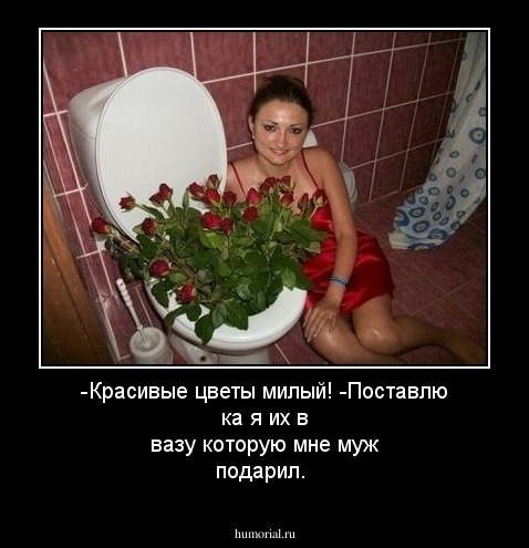 -Красивые цветы милый!
-Поставлю ка я их в вазу которую мне муж подарил.