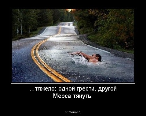 ...тяжело: одной грести, другой Мерса тянуть