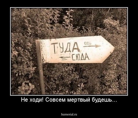 Не ходи! Совсем мертвый будешь...