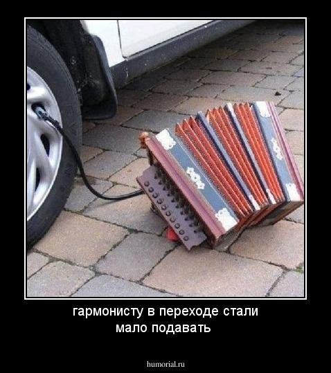 гармонисту в переходе стали мало подавать