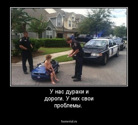 У нас дураки и дороги. У них свои проблемы.