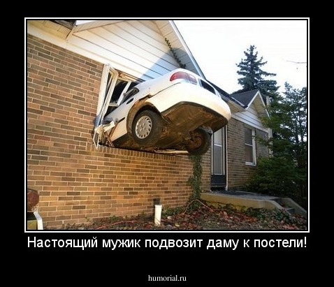Настоящий мужик подвозит даму к постели!