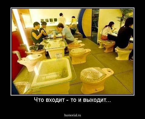 Что входит - то и выходит...