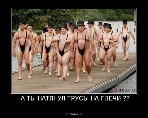 -А ТЫ НАТЯНУЛ ТРУСЫ НА ПЛЕЧИ!??