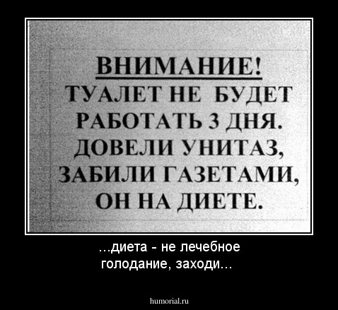...диета - не лечебное голодание, заходи...