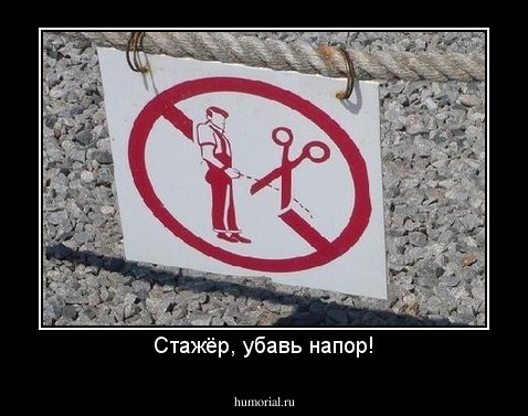 Стажёр, убавь напор!