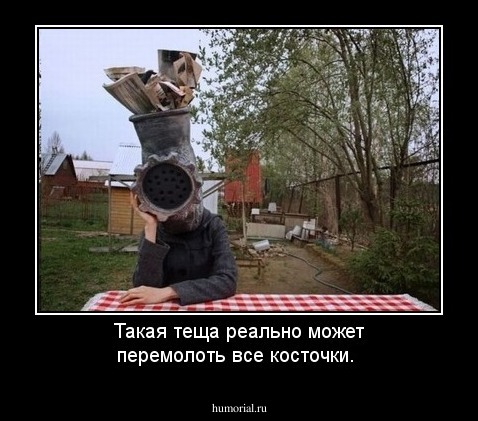 Такая теща реально может перемолоть все косточки.