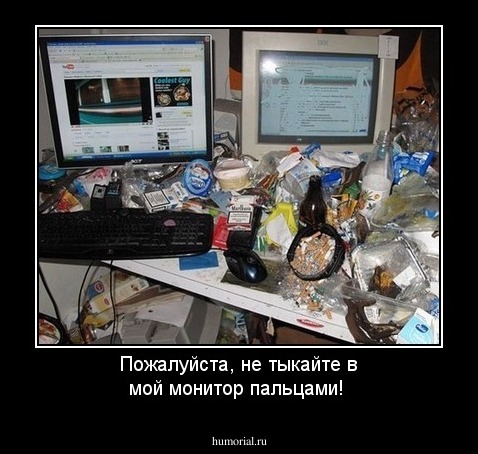 Пожалуйста, не тыкайте в мой монитор пальцами!