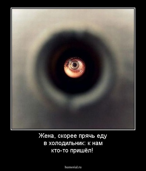 Жена, скорее прячь еду в холодильник: к нам кто-то пришёл!