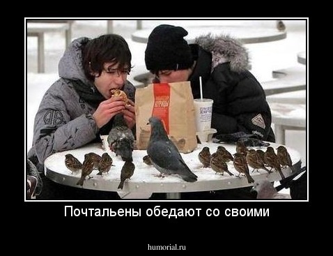 Почтальены обедают со своими