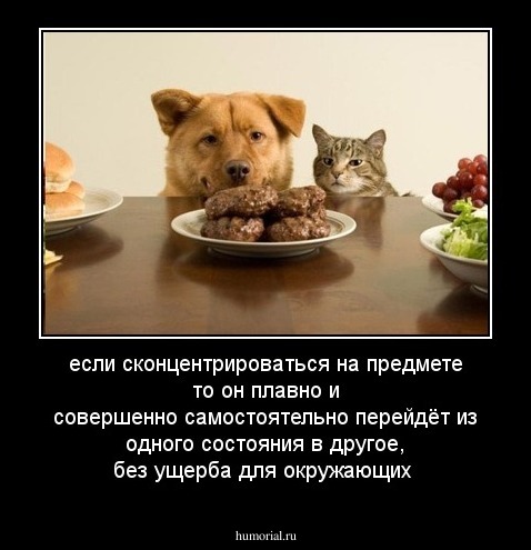  если сконцентрироваться на предмете то он плавно и совершенно самостоятельно перейдёт из одного состояния в другое, без ущерба для окружающих