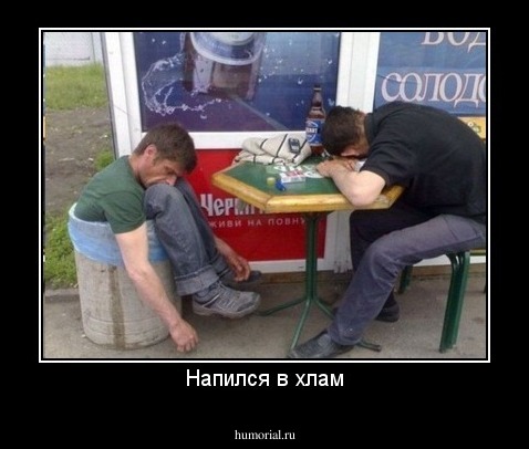 Напился в хлам