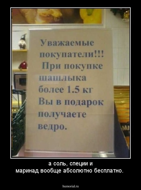 а соль, специи и маринад вообще абсолютно бесплатно.