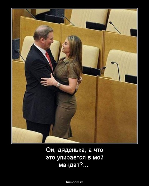 Ой, дяденька, а что это упирается в мой мандат?...