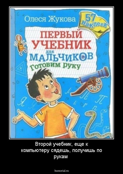Второй учебник, еще к компьютеру сядешь, получишь по рукам