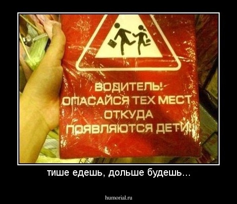 тише едешь, дольше будешь...