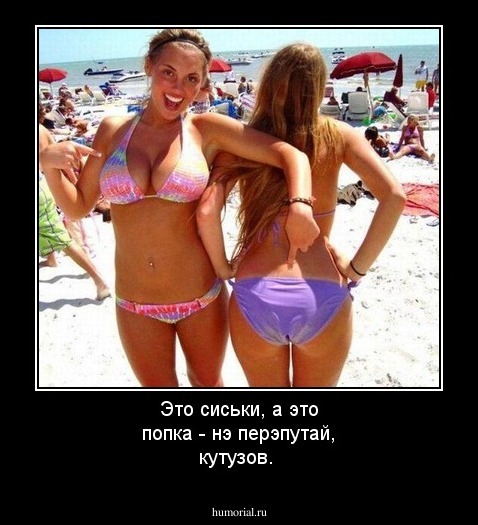 Это сиськи, а это попка - нэ перэпутай, кутузов.