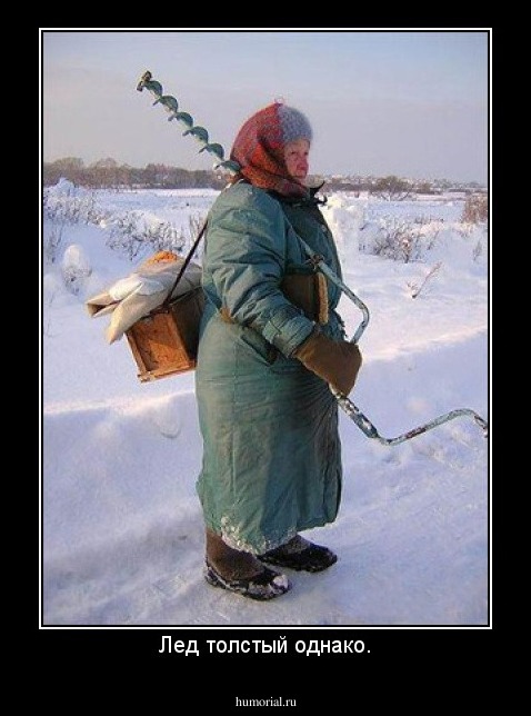 Лед толстый однако.