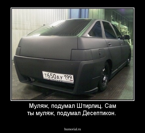 Муляж, подумал Штирлиц. Сам ты муляж, подумал Десептикон.