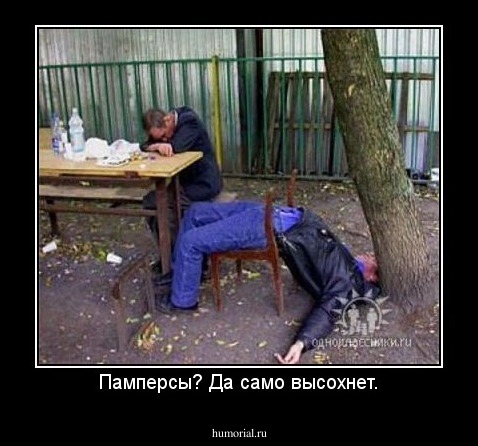 Памперсы? Да само высохнет.