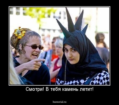 Смотри! В тебя камень летит!