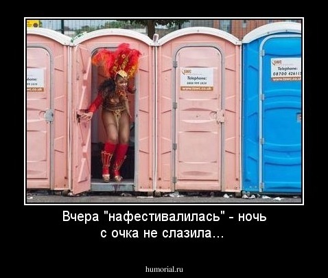 Вчера "нафестивалилась" - ночь с очка не слазила...