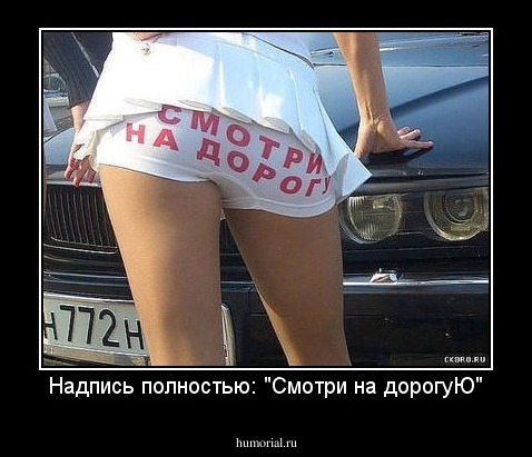Надпись полностью: "Смотри на дорогуЮ"