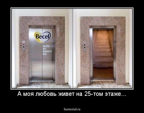 А моя любовь живет на 25-том этаже...