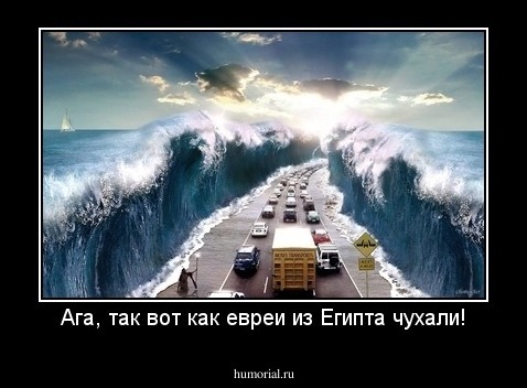 Ага, так вот как евреи из Египта чухали!