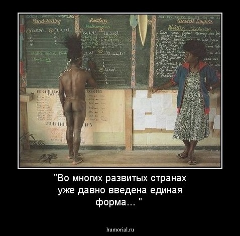 "Во многих развитых странах уже давно введена единая форма... " 