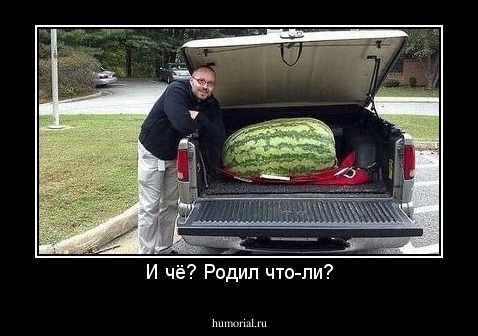 И чё? Родил что-ли?