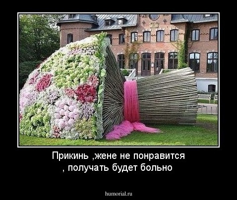 Прикинь ,жене не понравится , получать будет больно