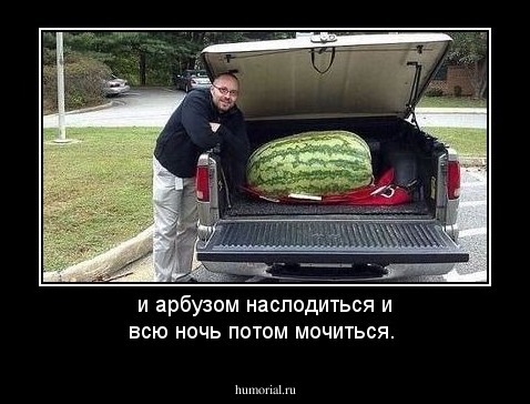 и арбузом наслодиться и всю ночь потом мочиться.