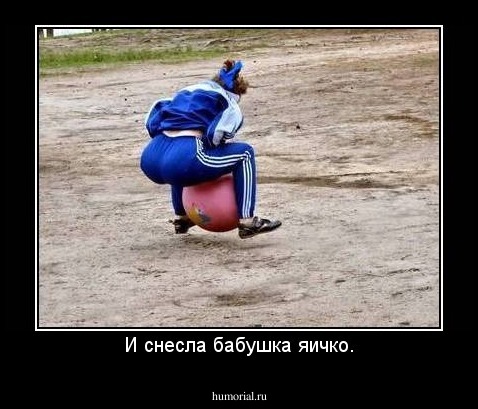 И снесла бабушка яичко.