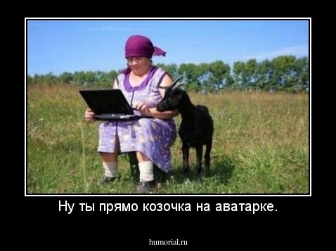 Ну ты прямо козочка на аватарке.