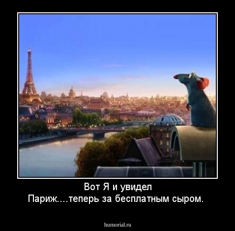 Вот Я и увидел Париж....теперь за бесплатным сыром.